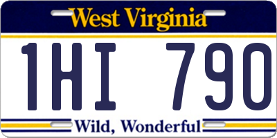 WV license plate 1HI790