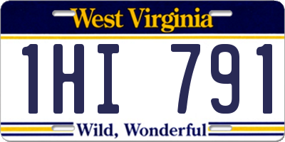 WV license plate 1HI791