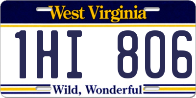 WV license plate 1HI806