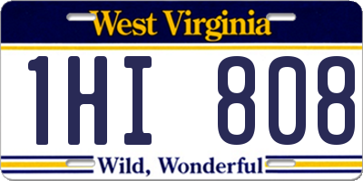 WV license plate 1HI808