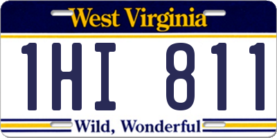 WV license plate 1HI811