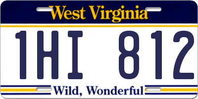 WV license plate 1HI812