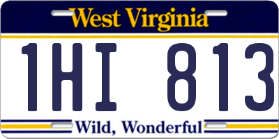 WV license plate 1HI813