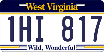 WV license plate 1HI817