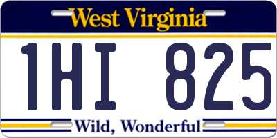 WV license plate 1HI825