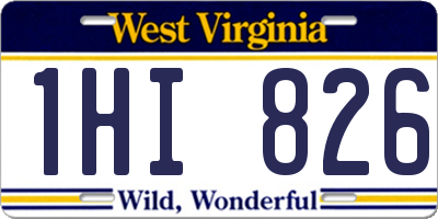 WV license plate 1HI826