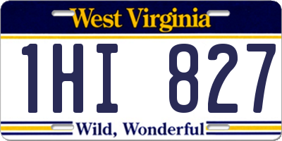 WV license plate 1HI827