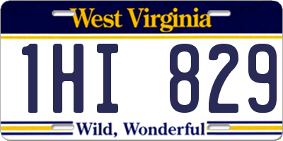 WV license plate 1HI829