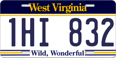 WV license plate 1HI832