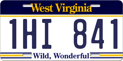 WV license plate 1HI841