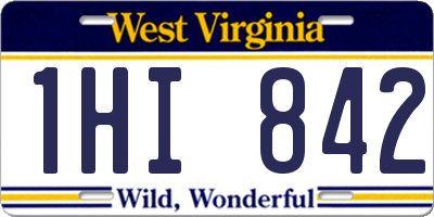 WV license plate 1HI842