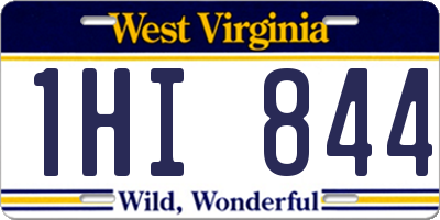 WV license plate 1HI844