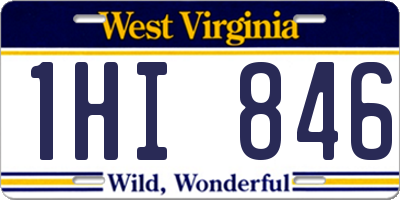 WV license plate 1HI846