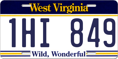 WV license plate 1HI849