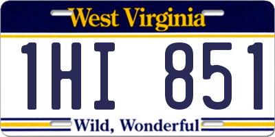 WV license plate 1HI851