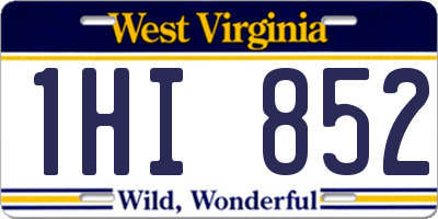 WV license plate 1HI852