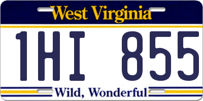 WV license plate 1HI855