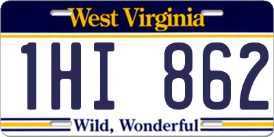 WV license plate 1HI862