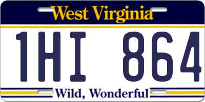 WV license plate 1HI864