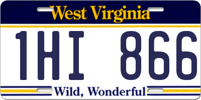 WV license plate 1HI866