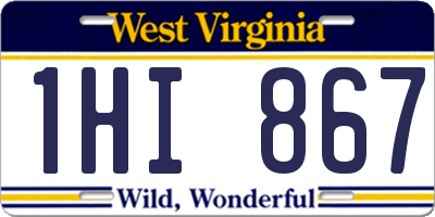 WV license plate 1HI867