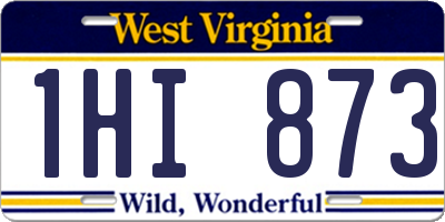 WV license plate 1HI873