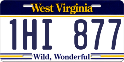 WV license plate 1HI877