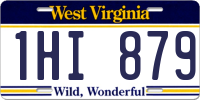 WV license plate 1HI879