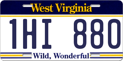 WV license plate 1HI880
