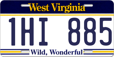 WV license plate 1HI885