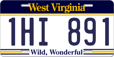 WV license plate 1HI891