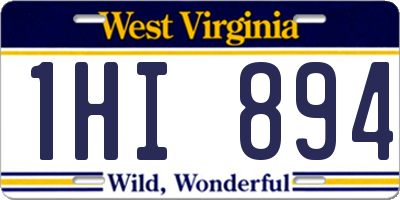 WV license plate 1HI894