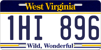 WV license plate 1HI896