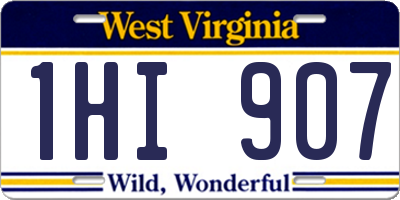 WV license plate 1HI907