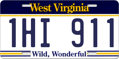 WV license plate 1HI911