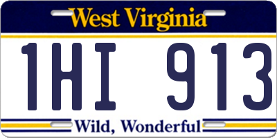 WV license plate 1HI913