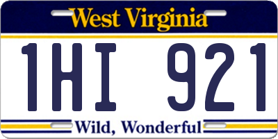 WV license plate 1HI921