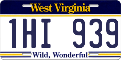 WV license plate 1HI939