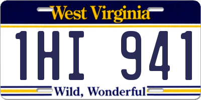 WV license plate 1HI941