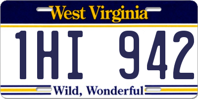 WV license plate 1HI942