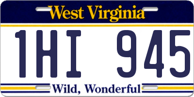 WV license plate 1HI945