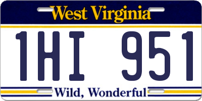 WV license plate 1HI951