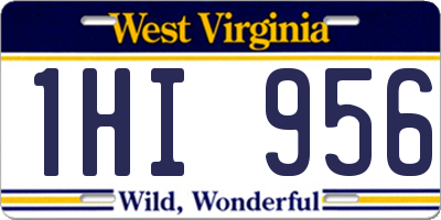 WV license plate 1HI956