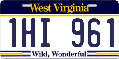 WV license plate 1HI961
