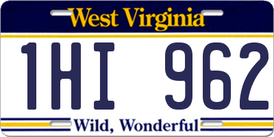 WV license plate 1HI962