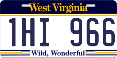 WV license plate 1HI966