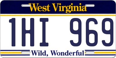 WV license plate 1HI969