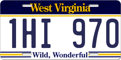 WV license plate 1HI970