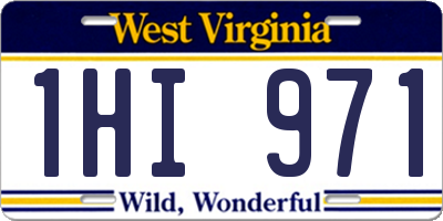 WV license plate 1HI971