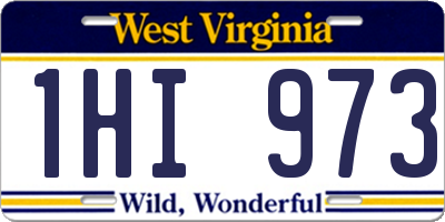 WV license plate 1HI973